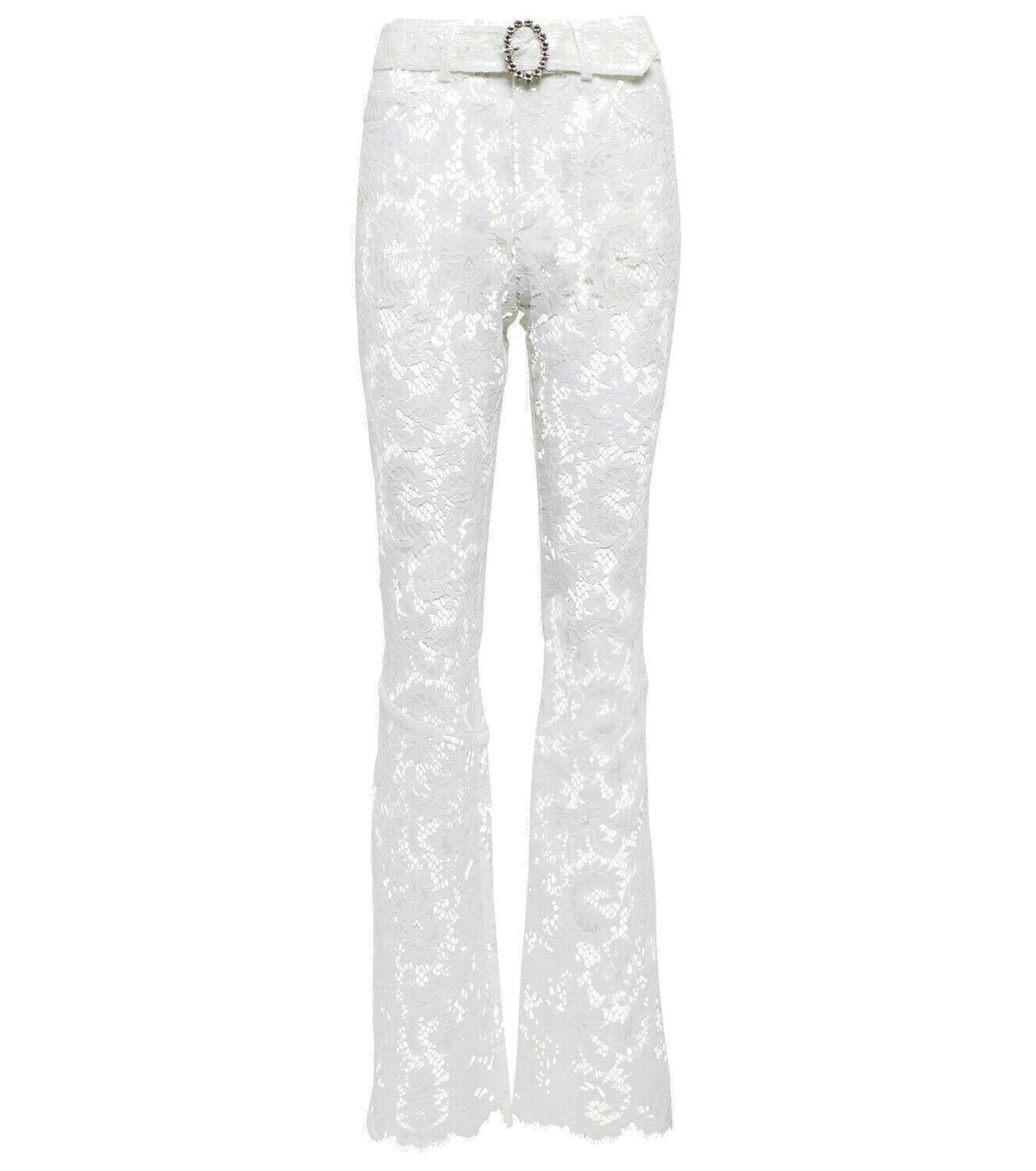 Alessandra Rich Floral high-rise lace pants Alessandra Rich