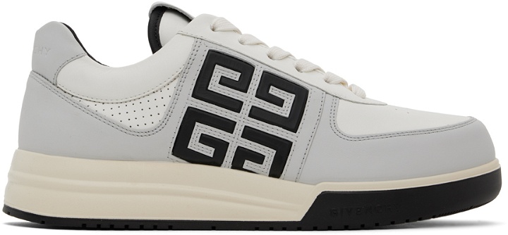 Photo: Givenchy White & Gray G4 Leather Sneakers