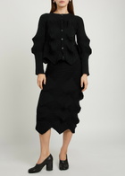 Issey Miyake Sculpted Knit Cardigan Black