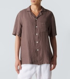 Fedeli Linen bowling shirt