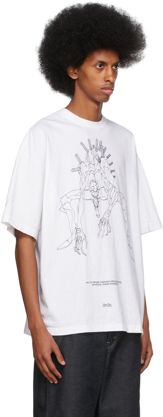 Undercover White Evangelion Graphic T-Shirt Undercover