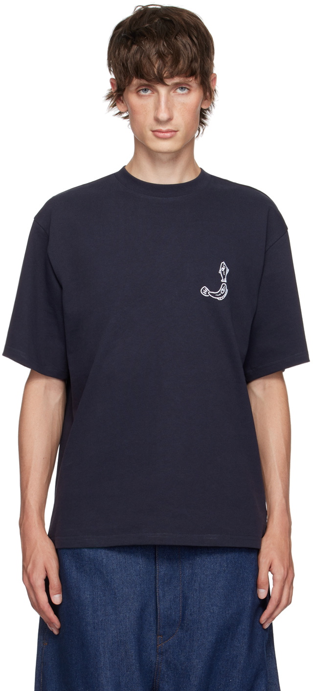 JACQUEMUS Navy La Casa 'Le t-shirt Merù' T-Shirt