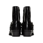 Saint Laurent Black Wyatt 40 Age Harness Boots