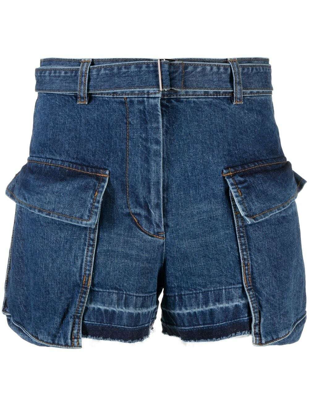 Sarai Printed Denim Shorts