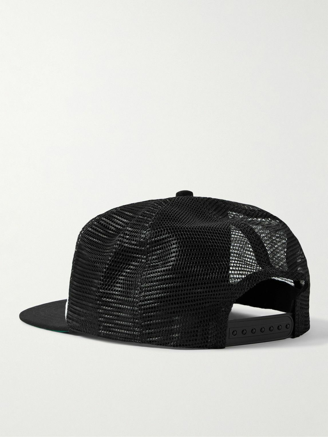 Rhude Americana Logo Embroidered Cotton Twill And Mesh Trucker Hat Rhude 