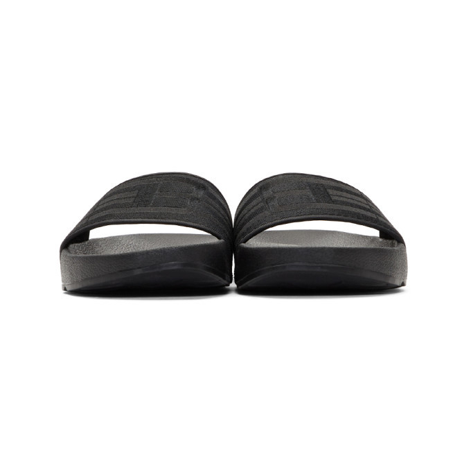 Baja East Black Fila Edition Drifter Slides Baja East