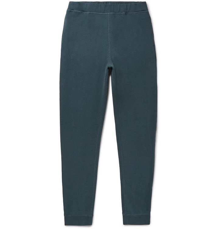 Photo: Sunspel - Tapered Brushed Loopback Cotton-Jersey Sweatpants - Men - Teal