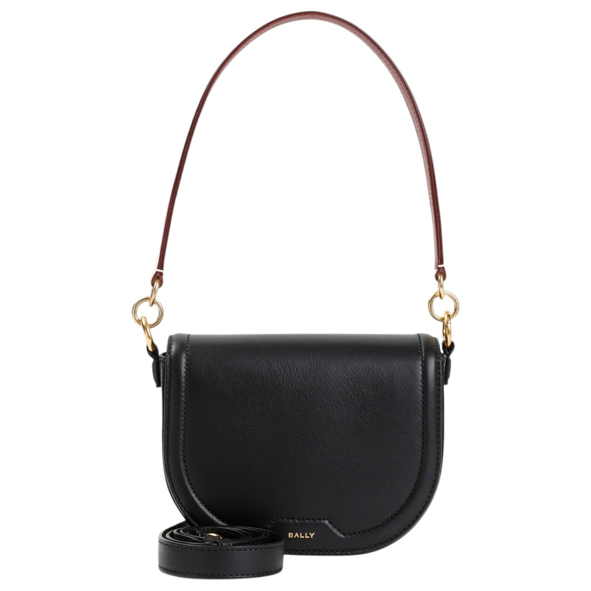 Bally Deco Daily S Shoulder Bag In Black Leather Bally