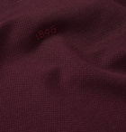 Berluti - Slim-Fit Contrast-Tipped Cotton-Piqué Polo Shirt - Burgundy