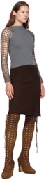 Isa Boulder SSENSE Exclusive Brown Spiralcable Tall Boots