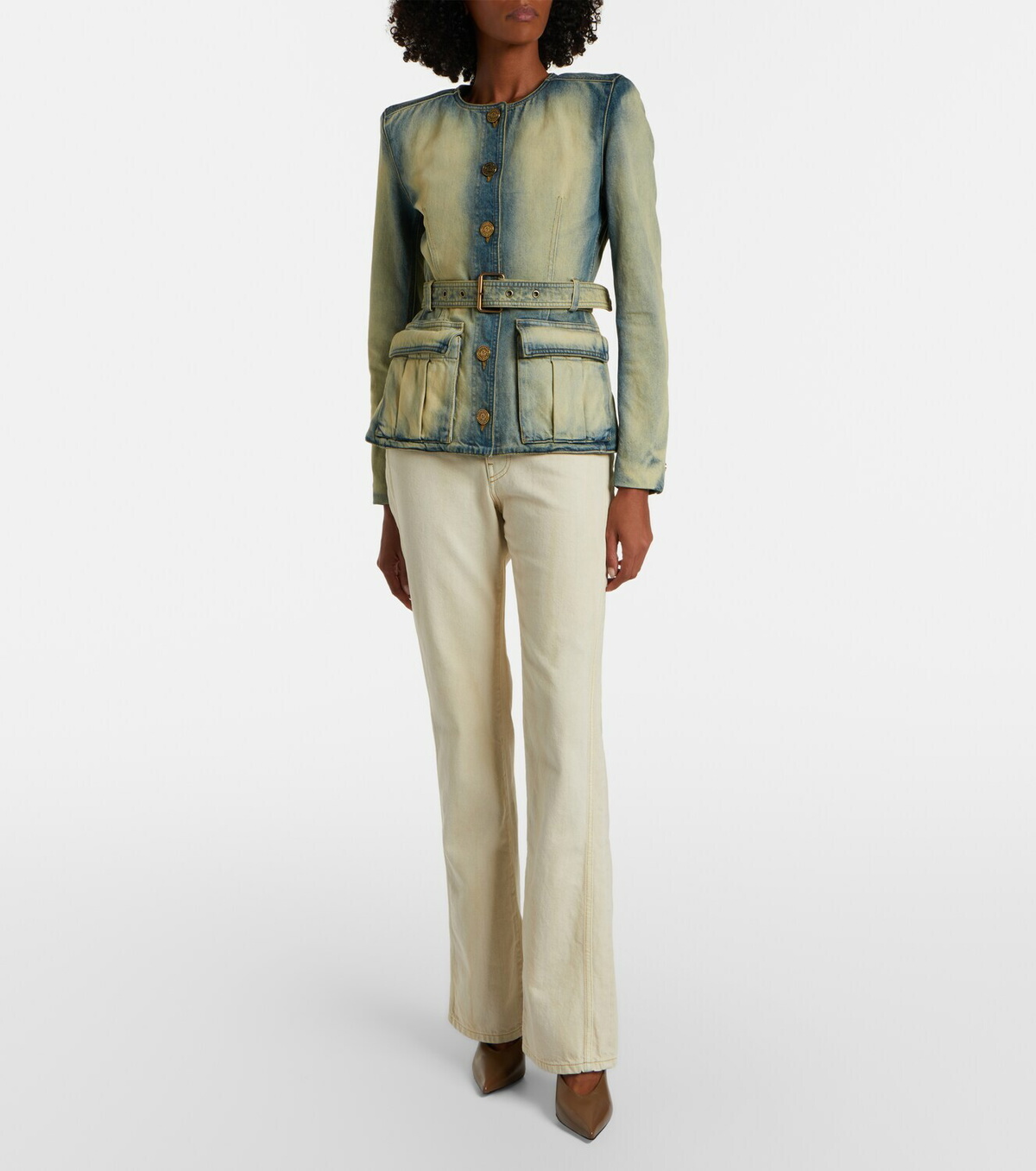 Balmain Faded bootcut jeans