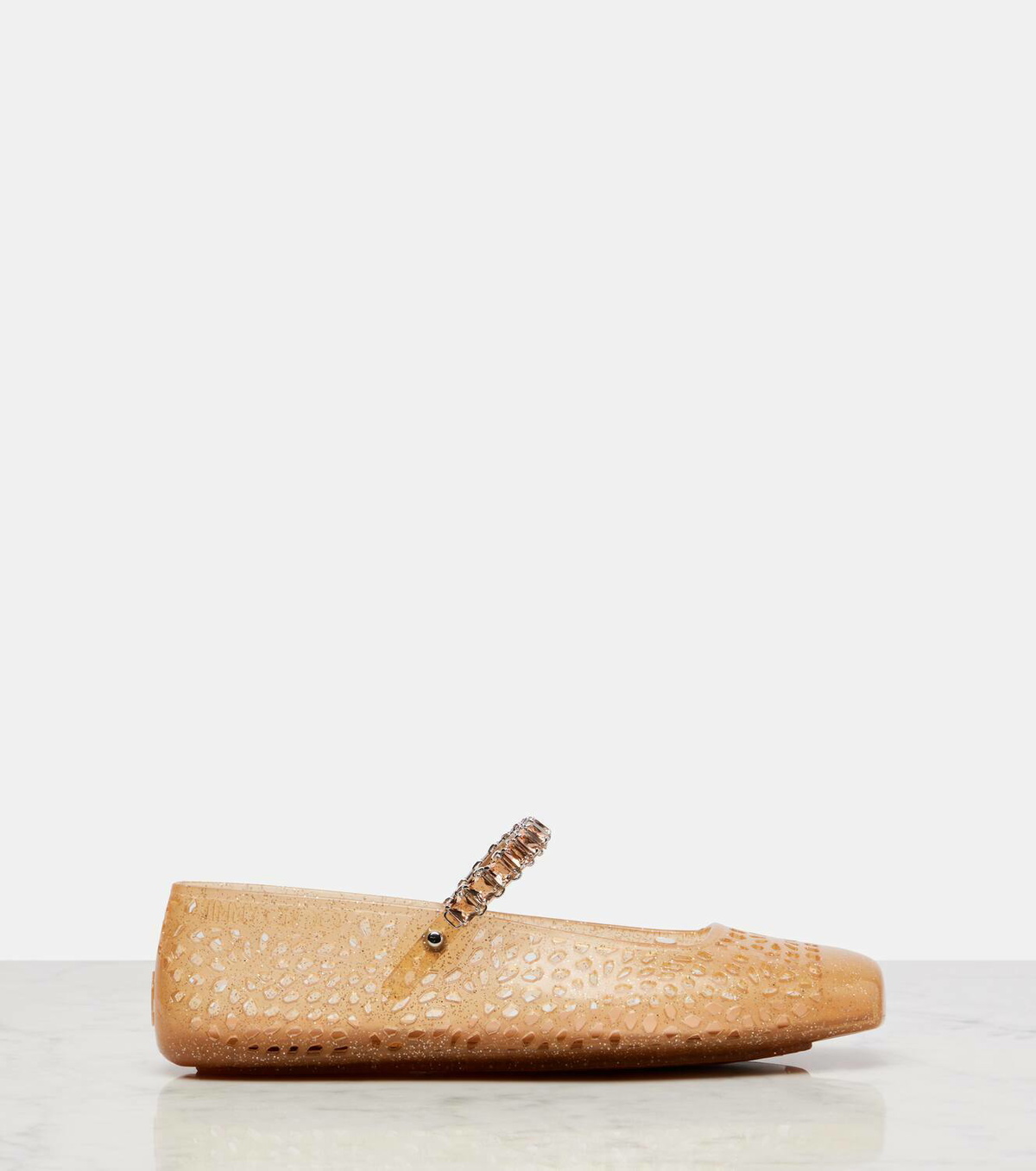 Jimmy Choo Jelly crystal-embellished ballet flats