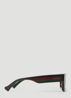 Gucci - Rectangular Sunglasses in Brown