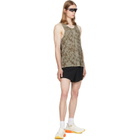 Satisfy Khaki Space‑O Singlet Tank Top