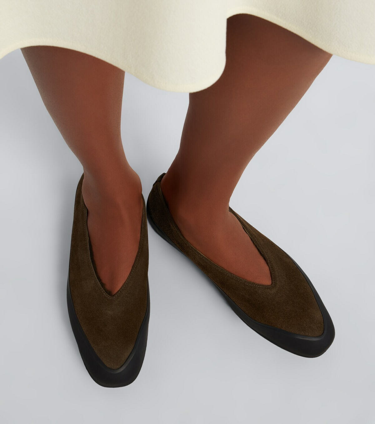 Le Monde Béryl Apres Ski shearling-lined suede ballet flats