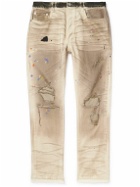 Gallery Dept. - Hollywood BLV 5001 Straight-Leg Paint-Splattered Distressed Jeans - Neutrals