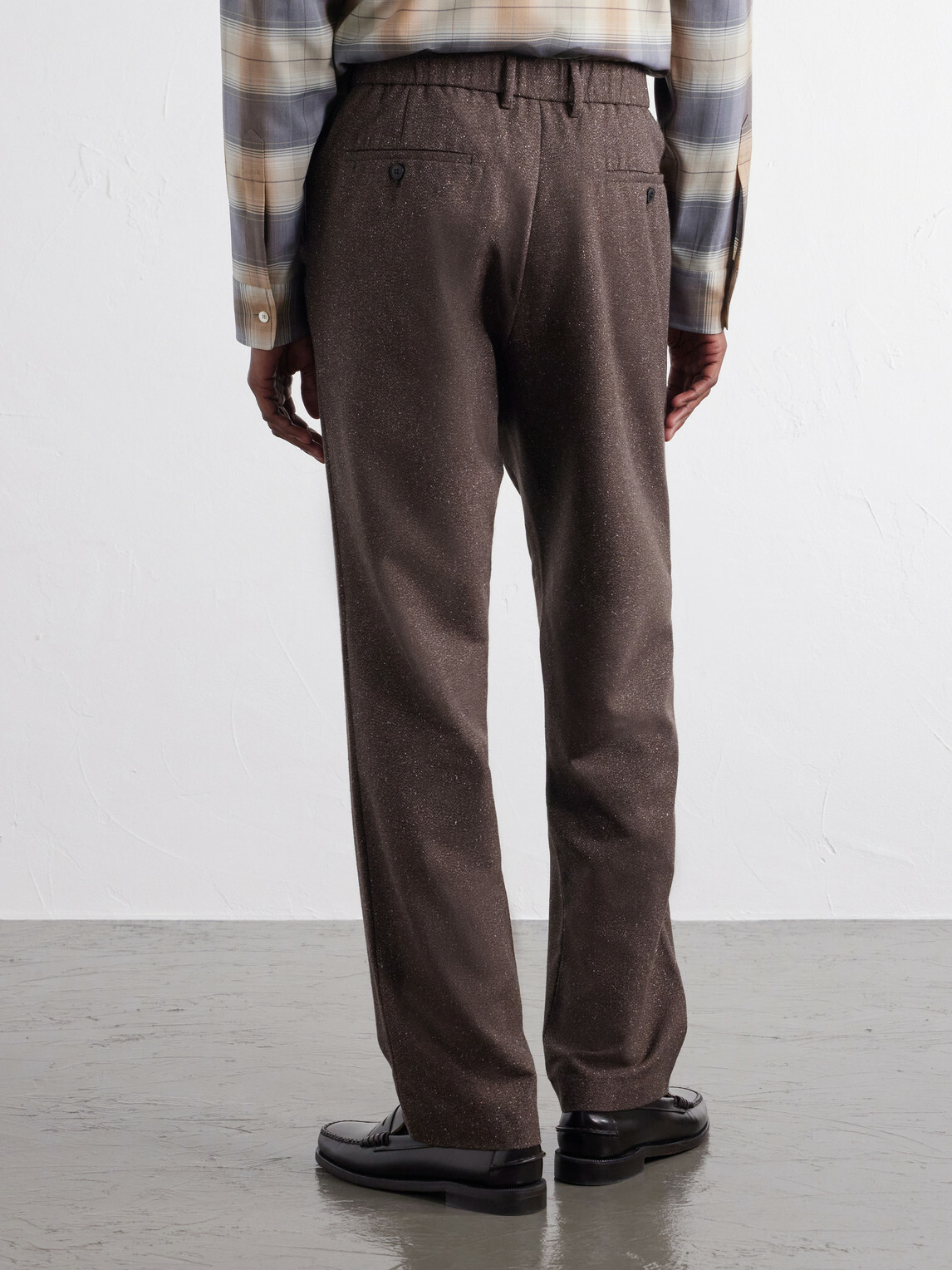 Sunspel - Straight-Leg Wool and Silk-Blend Donegal Tweed Trousers - Brown