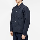 Norse Projects Men's Pelle Waxed Nylon Insulated Jacket in Dark Navy