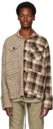 Greg Lauren Brown Plaid Shirt