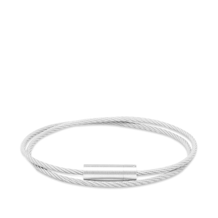 Photo: Le Gramme Brushed Double Cable Bracelet