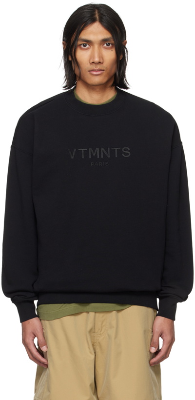 Photo: VTMNTS Black Embroidered Sweatshirt