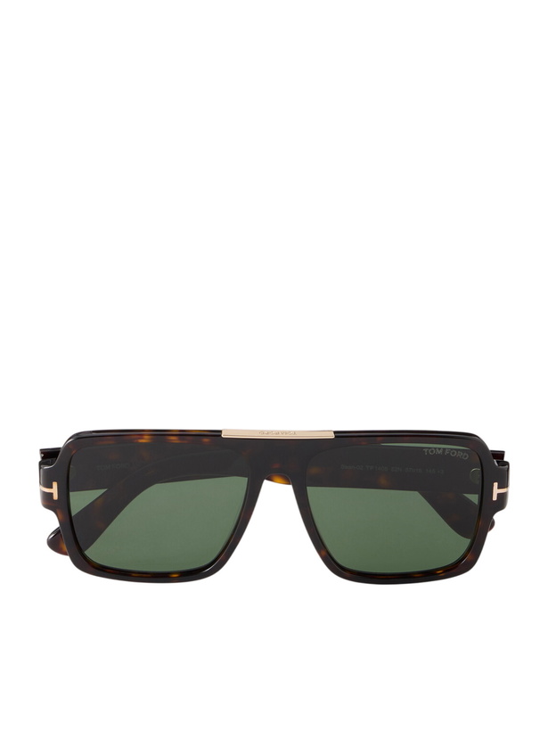Photo: TOM FORD - Sean-02 Rectangular-Frame Tortoiseshell Acetate Sunglasses - Brown
