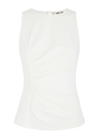 Diane Von Furstenberg Poseidon Gathered Stretch-jersey Tank Ivory