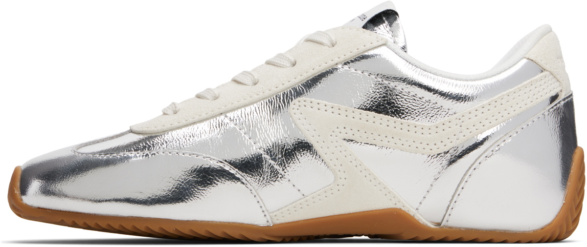 rag & bone Silver Ultra Slim Retro Runner Sneakers