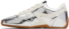 rag & bone Silver Ultra Slim Retro Runner Sneakers