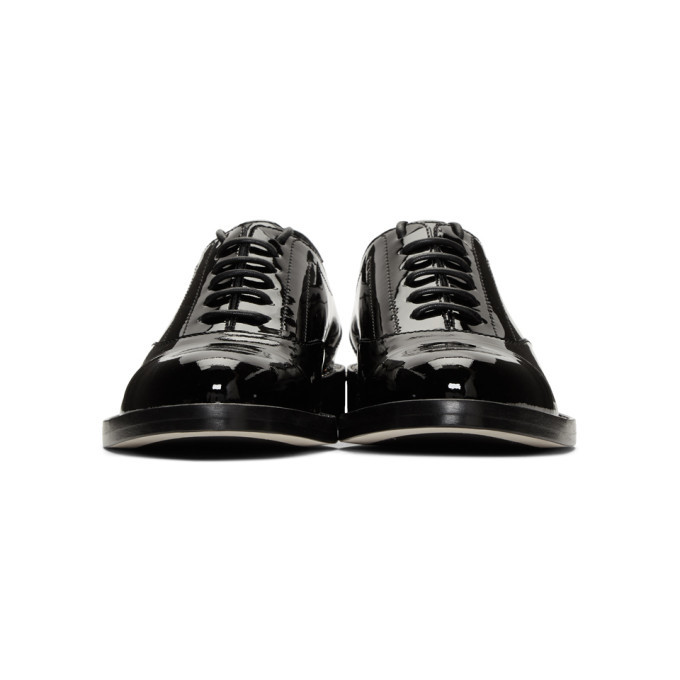 Jimmy Choo Black Patent Leather Lace-Up Oxfords Jimmy Choo Patent Leather Crystal Embellishments Oxfords  main image 2
