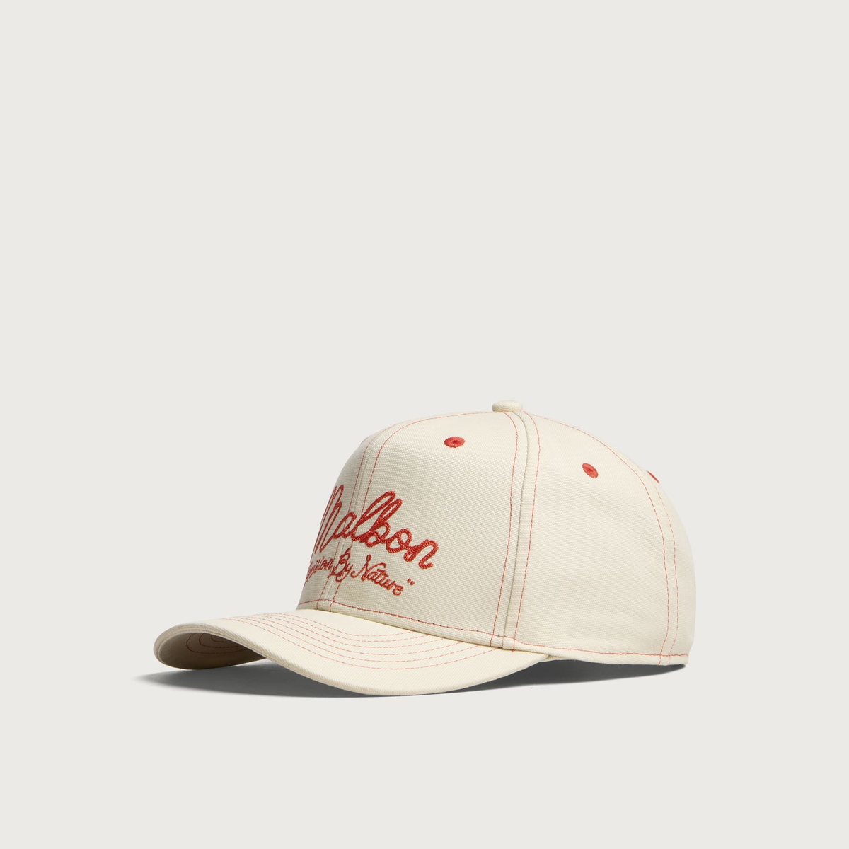 Malbon Men's Precision Snapback in Ivory