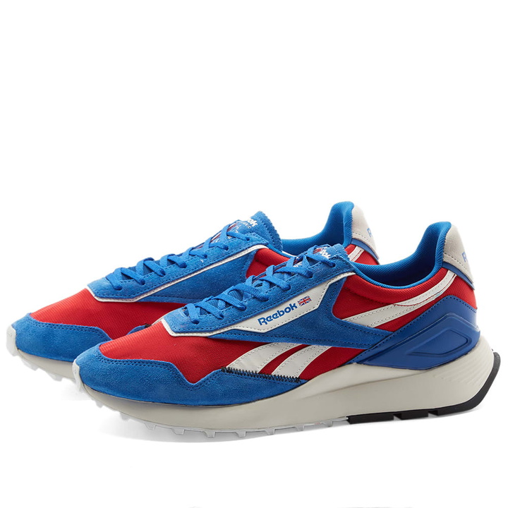 Photo: Reebok Men's CL Legacy AZ Sneakers in Blue/Red/Chalk