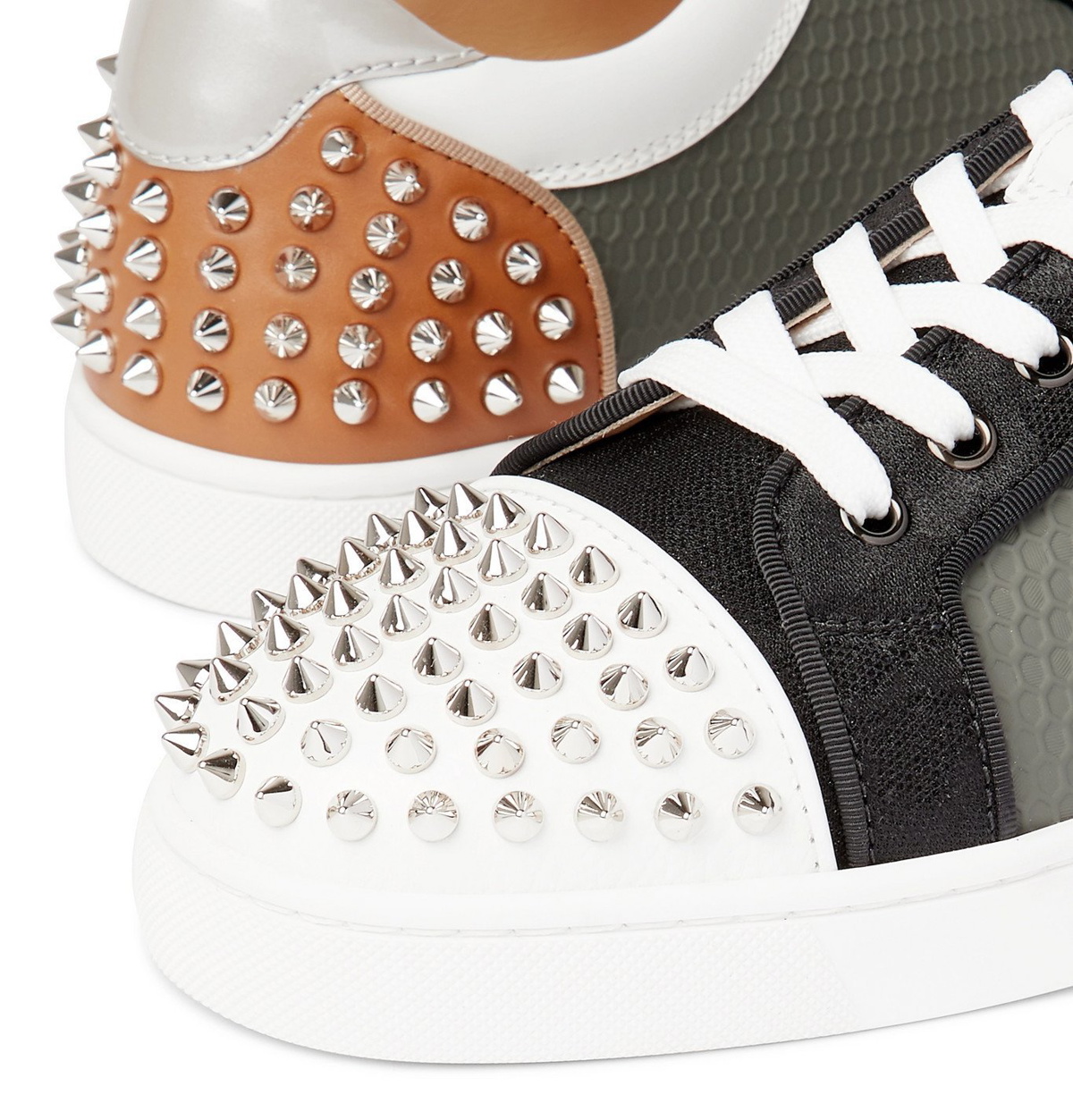 CHRISTIAN LOUBOUTIN Loubilab Spiked Studded Multicolor Leather