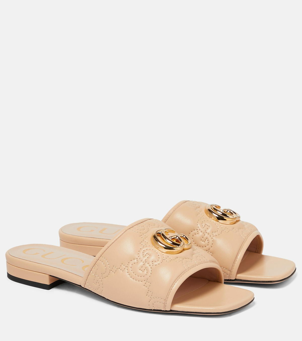 Gucci - GG matelassé leather sandals Gucci