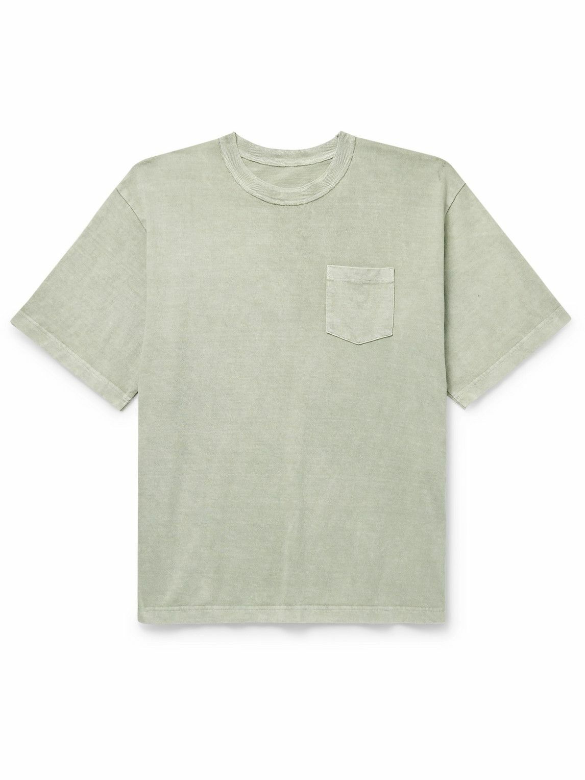 Sacai - Garment-Dyed Cotton-Jersey T-Shirt - Green Sacai