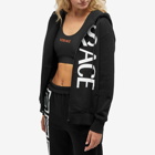 Versace Women's Logo Print Zip Hoody in Black/White