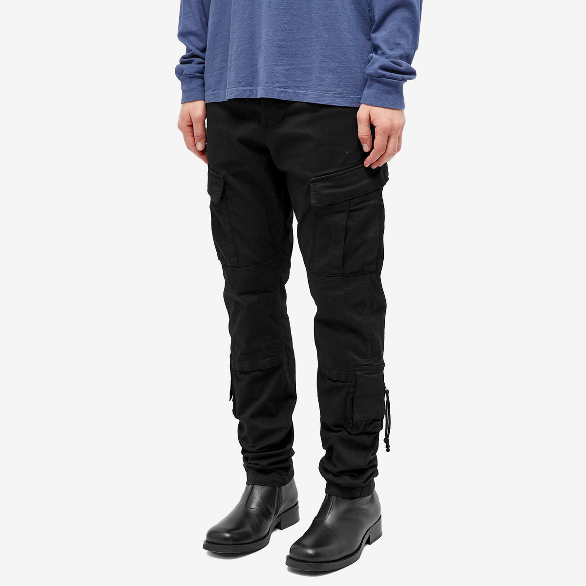 John Elliott Men's Slim Tactical Cargo Pants in Black John Elliott
