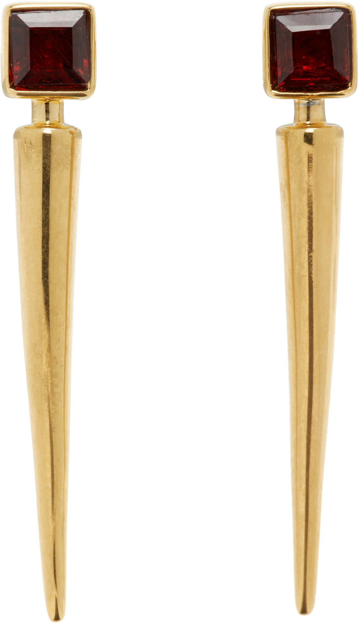 Jil Sander Garnet Earrings