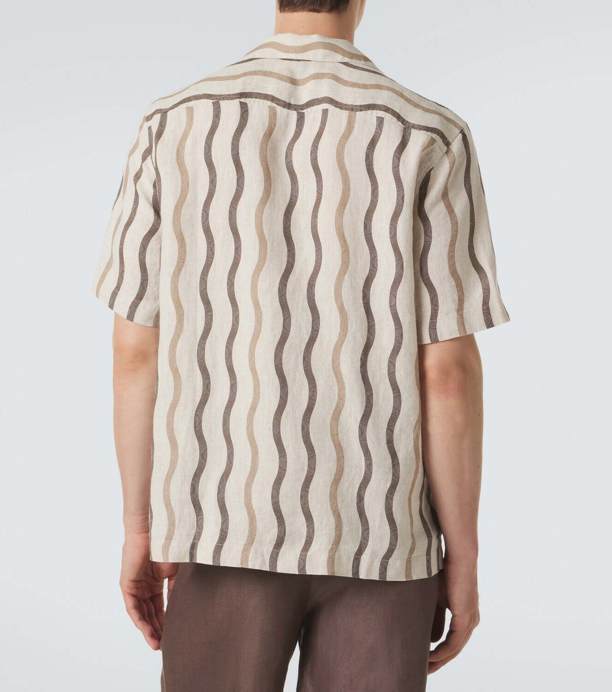 Frescobol Carioca Roberto printed linen bowling shirt