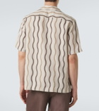 Frescobol Carioca Roberto printed linen bowling shirt