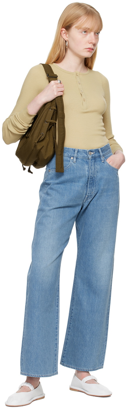 AURALEE Blue Faded Jeans