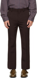 Marni Brown Regimental Wool Trousers