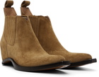 Maison Margiela Tan Heel-Less Western Chelsea Boots