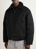 Bottega Veneta - Intrecciato Leather-Trimmed Matte-Shell Down Jacket - Black