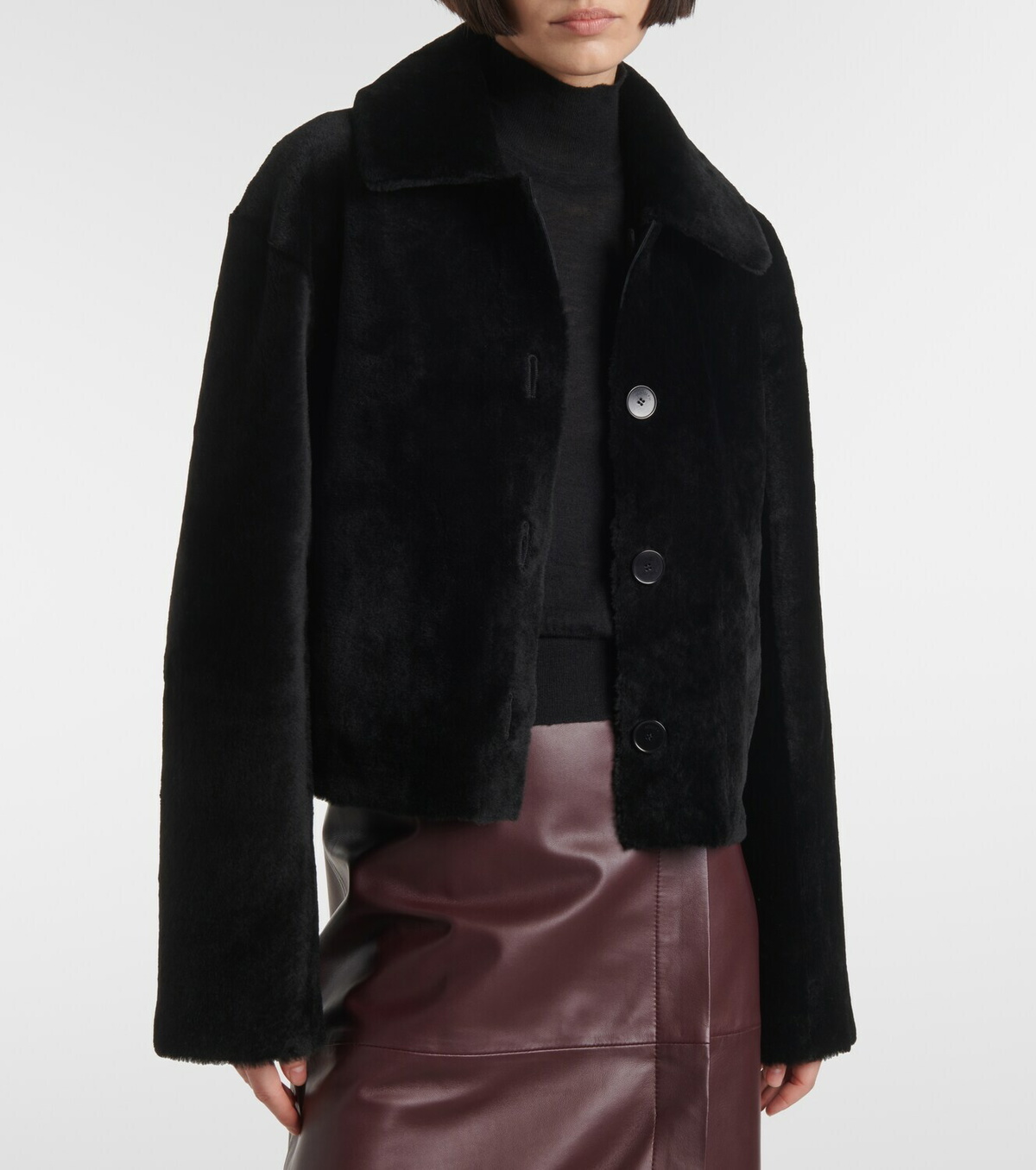 Joseph Reversible shearling and leather jacket