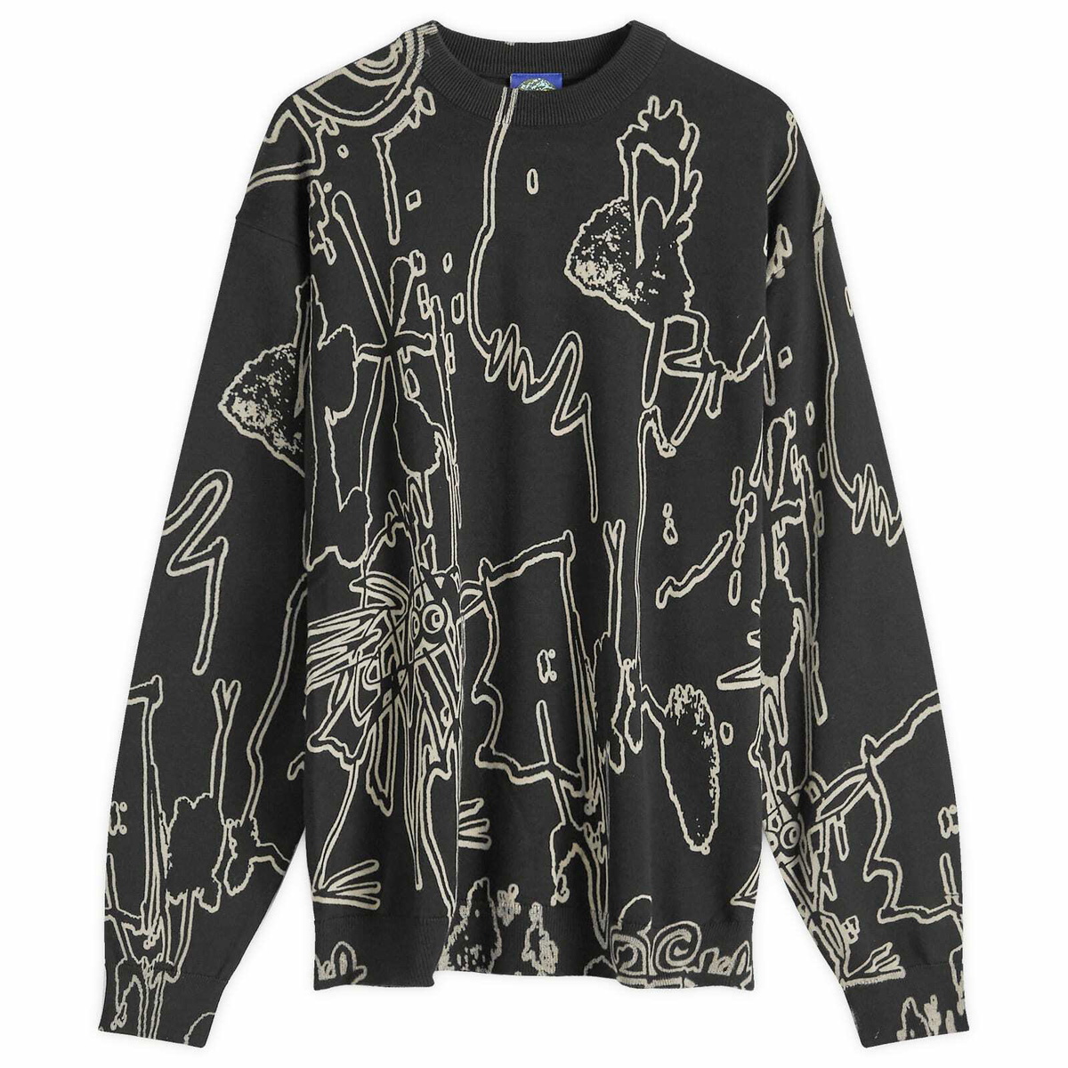 Lo-Fi Men's Emulsion Knit Sweater in Black