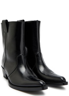 Khaite Clive 35 Leather Ankle Boots Black