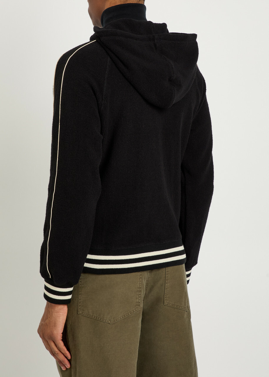 Wales Bonner Prince Hooded Cotton-blend Jumper Black