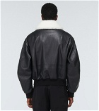 Bottega Veneta - Shearling-trimmed leather jacket