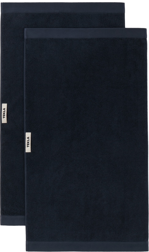 Photo: Tekla SSENSE Exclusive Navy Terry Heavyweight Hand Towel Set